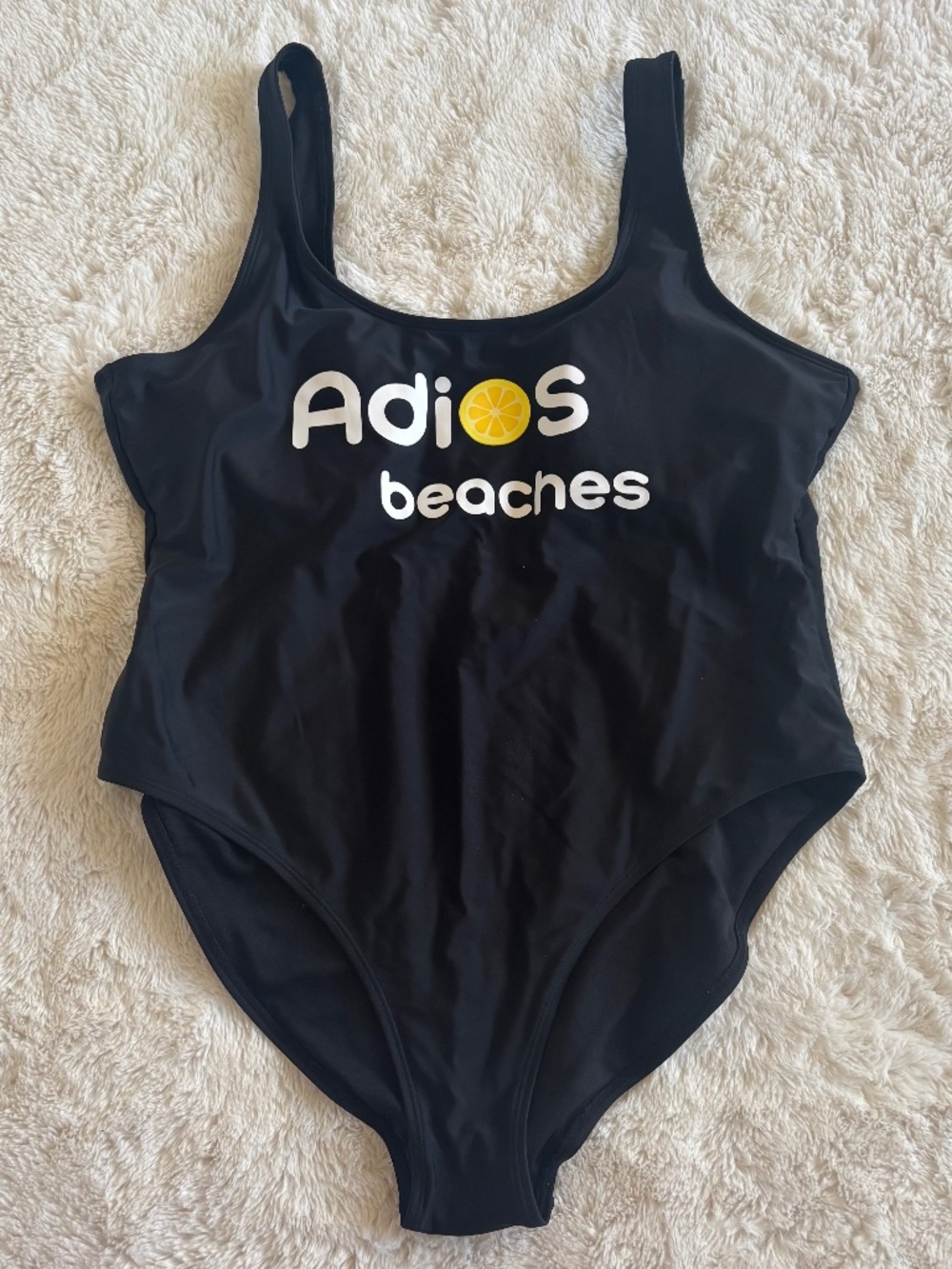 NoBo No Boundaries Black Tank Adios Beaches One Piece Swimsuit Juniors XL 15-17